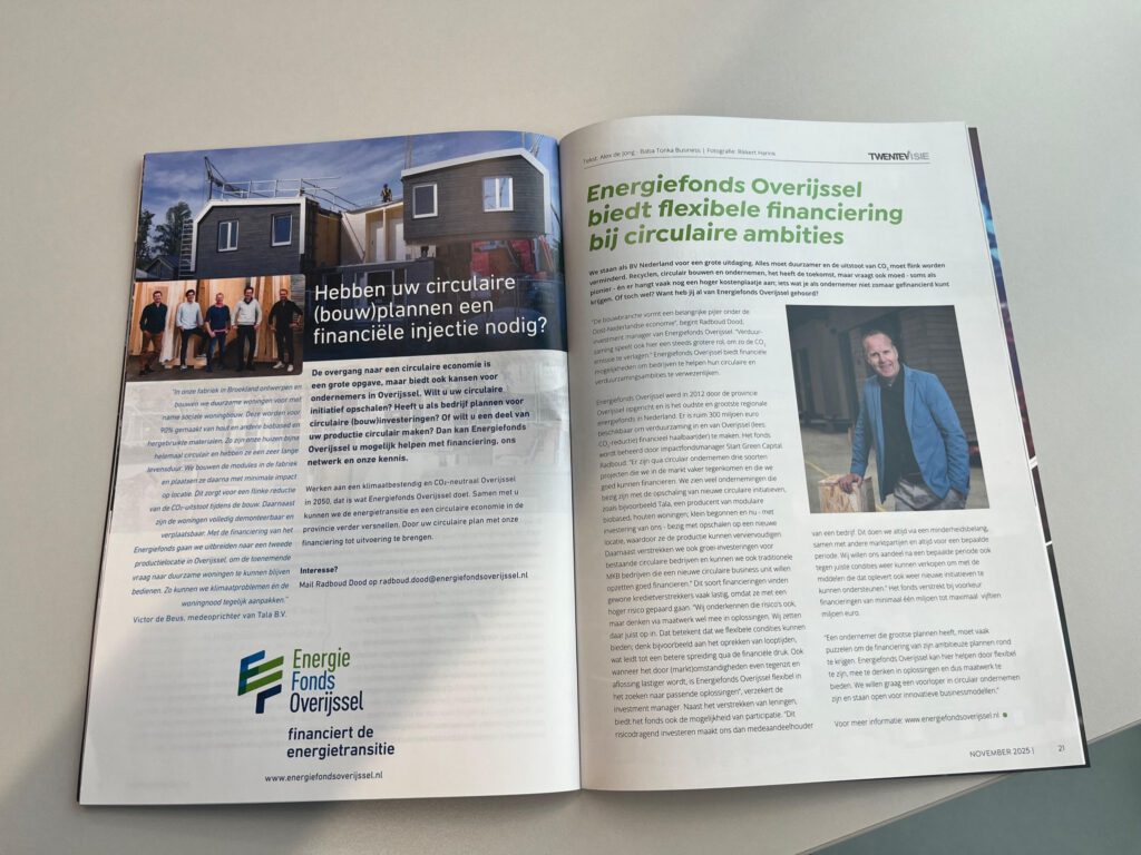 Flexibele financiering versnelt circulaire ambities in Overijssel